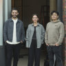 Future Future co-owners Alex Boffa and Stefanie Breschi with chef Atsushi Kawakami at the site that will become Suupaa.