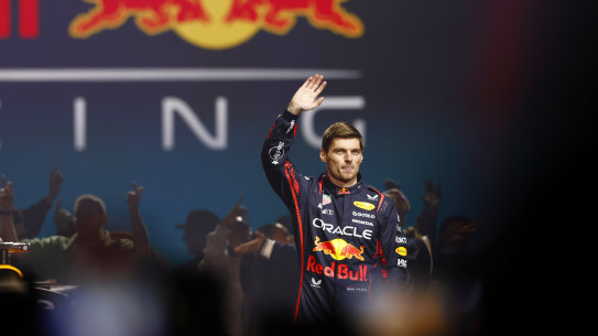 Max Verstappen at the F1 season launch.