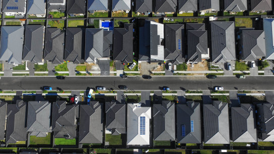 Aerial view of Redbank Estate, North Richmond 