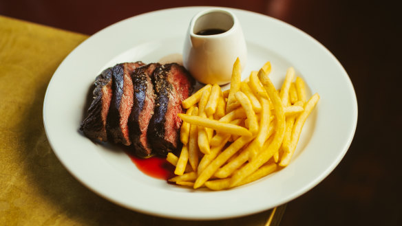 Go-to dish: Steak frites with Bordelaise sauce.
