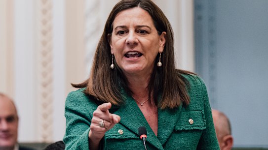 Queensland Attorney-General Deb Frecklington in parliament earlier this year.