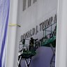 Donald Trump’s name is affixed to the Kennedy Centre facade in Washington on Friday.