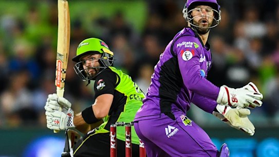 Empty win: Callum Ferguson adds to his account against Hobart at Manuka Oval.