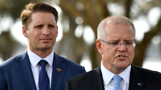 Liberal MP Andrew Hastie and Scott Morrison.