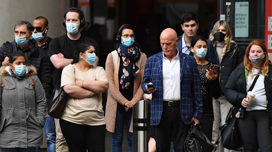 Fifty per cent of private sector staff were cleared to return to their workplaces on Monday.