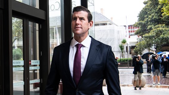 Ben Roberts-Smith outside the Federal Court in Sydney last month.