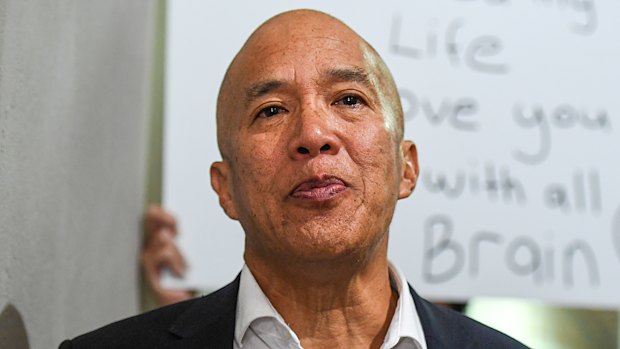 Charlie Teo arrives at a disciplinary hearing in Sydney in February.