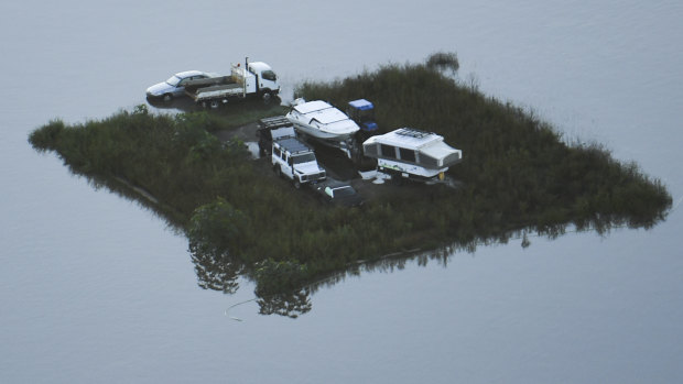 Flood affected areas in Windsor and Pitt Town areas along the Hawkesbury River on March, 2021.