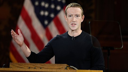 Facebook CEO Mark Zuckerberg speaks at Georgetown University on Thursday, US time.