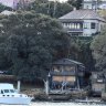 The rundown boatshed at McMahons Point.