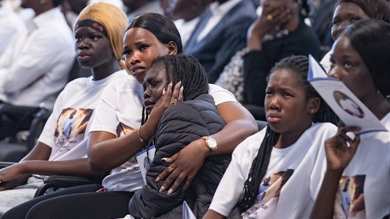 Mourners Farewell Cobblebank Stabbing Victim Chol Chuti Achiek at S...