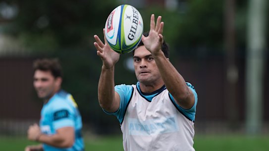 Moving forward: Karmichael Hunt has a long history with Israel Folau.