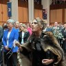 Senator Lidia Thorpe marches to the front of the Great Hall, yelling, ‘you are not my king!’