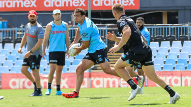 Dale Finucane at Sharks training on Saturday.