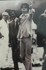 Dr Ian Chung, left, with Mick Jagger during a Rolling Stones tour. 