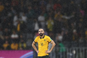 A blizzard has kept Aziz Behich from taking his place in the Socceroos’ side in Melbourne on Thursday.