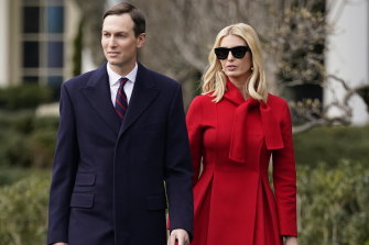 A White House spokesperson denied that Jared Kushner and Ivanka Trump, pictured, restricted agents from their home.