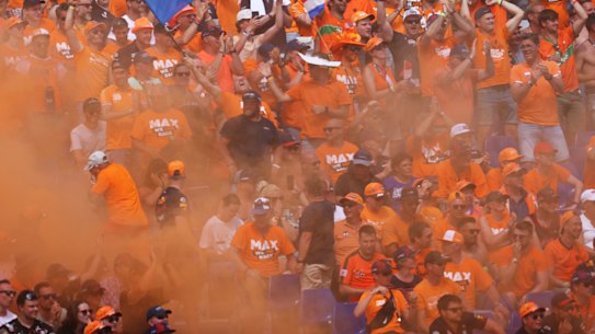 Crowds in Spielberg, Austria, celebrate the recent Austrian Grand Prix.