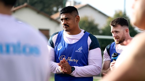 Will Skelton at Wallabies training. 