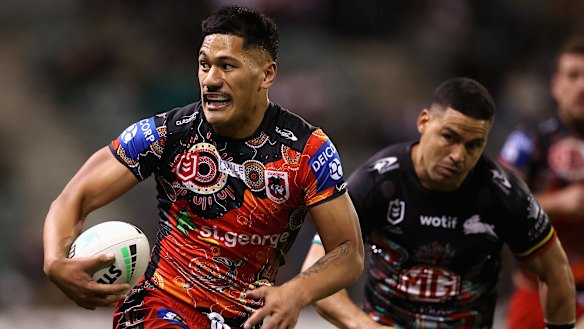 Talatau Amone had one of his best nights for the Dragons.