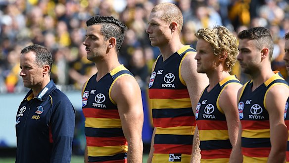 Don Pyke with the Crows at last year's grand final.