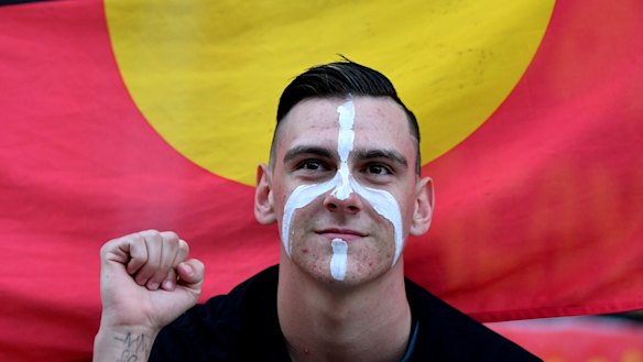 Dylan Voller, pictured in 2017, sued three media organisations for defamation.