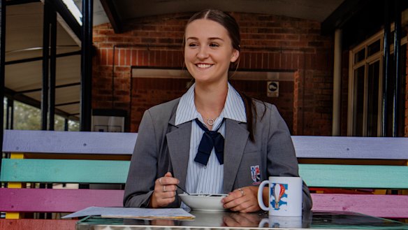 Jessica Alexander, 17, who is in Year 12 at Emmaus Catholic College, is feeling confident about the English exam.