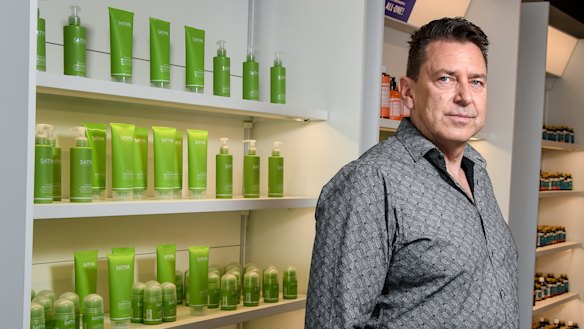 Gary Mackenzie inside the Releaf Clinic.