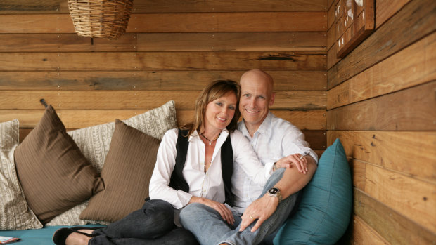 R U OK? founder Gavin Larkin with his wife Maryanne at their Sydney home in 2010.