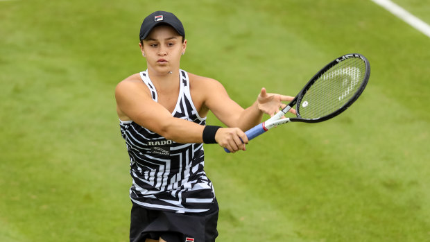 Ashleigh Barty is feeling comfortable back on grass in England.