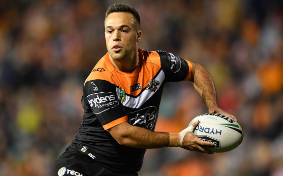 Decisions, decisions: Tigers halfback Luke Brooks is off-contract at the end of the 2019 season.