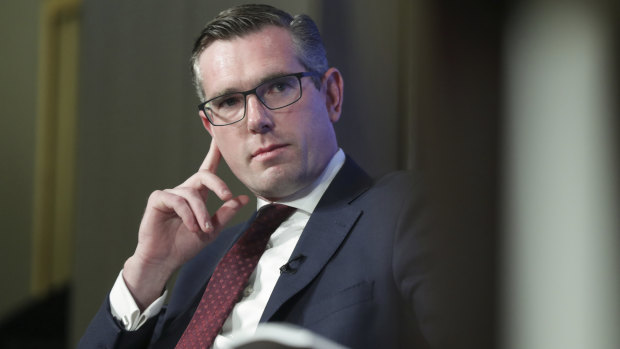 Grand plans: NSW Treasurer Dominic Perrottet at the National Press Club on Wednesday.

