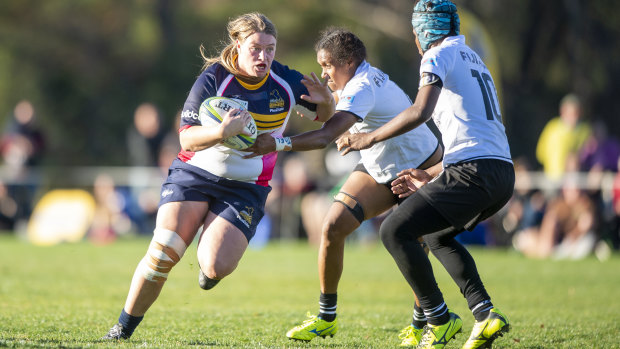 Brumbies No. 8 Tayla Stanford looked dangerous every time she touched the ball. 