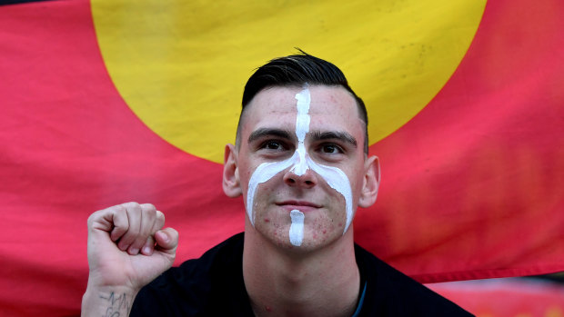 Dylan Voller, pictured in 2017, sued three media organisations for defamation.