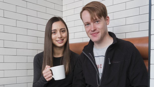 Warringah voters Lara Dragasevich, 23, and Rory Sample, 25, feel Tony Abbott no longer represents the electorate.