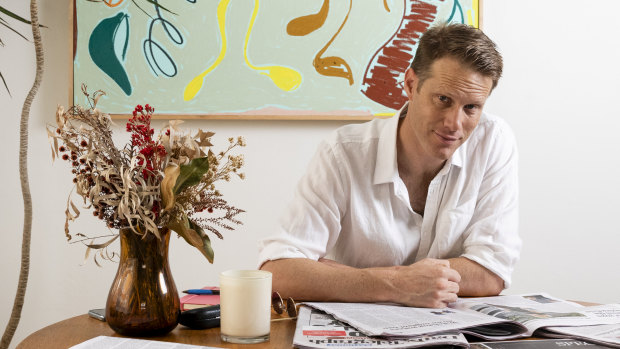 Tom Tilley, at his home in Tamarama, is leaving Triple J after eight years as the host of its current affairs show.