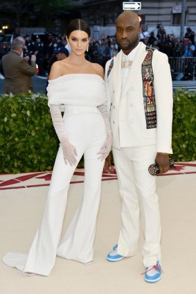 Kendall Jenner and Virgil Abloh arrive at the Met Gala.