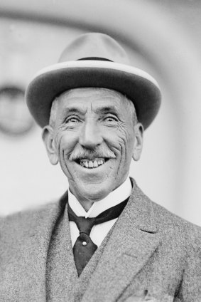 Former Prime Minister Billy Hughes, pictured in 1919 following his return from the Paris Peace Conference.
