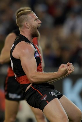 Sweet relief: Dons recruit Jake Stringer lets it all out.