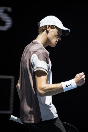 Sinner bested van de Zandschulp on the opening day of the Australian Open.
