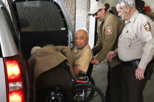 Samuel Little leaving the Ector County Courthouse in Odessa, Texas, in December last year after receiving another life sentence.