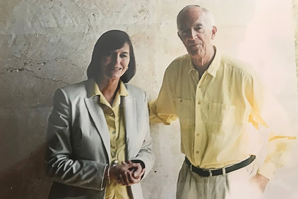 Anne Maria Nicholson with Jørn Utzon in 2002.