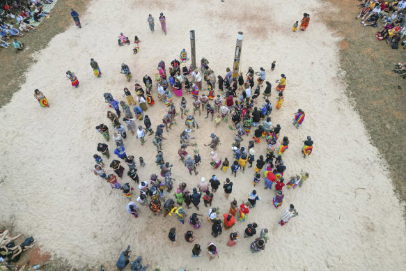 A frenzy of colour and movement … Garma Festival.