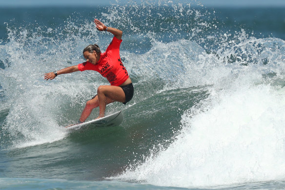 Tim Winton likens writing to surfing: here Sally Fitzgibbons rides the wave.