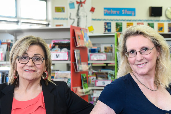 Meadowglen Primary School learning specialists Jenny Devlin and Caroline Gorrell will help students catch up from COVID shutdowns.