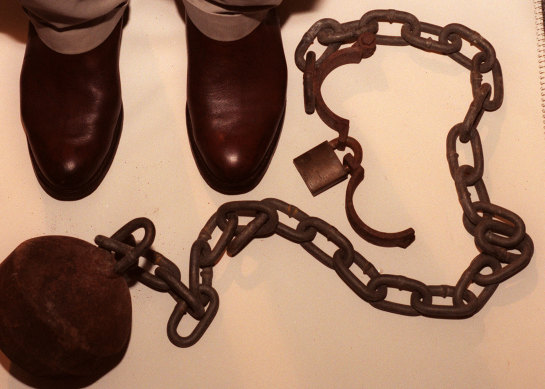 Ball and chain at Hyde Park Barracks - a penal colony once more?