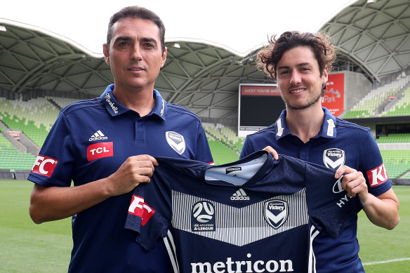 Familiar fit: Victory coach Carlos Salvachua welcomes Marcos Rojas back to the club.
