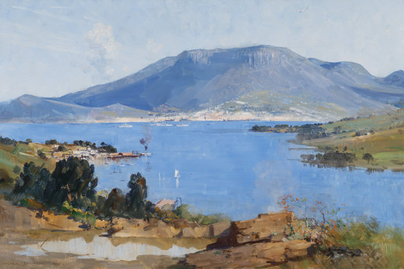 Arthur Streeton’s Hobart (1938).