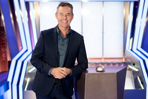 Todd Woodbridge on the set of his game show Tipping Point Australia.