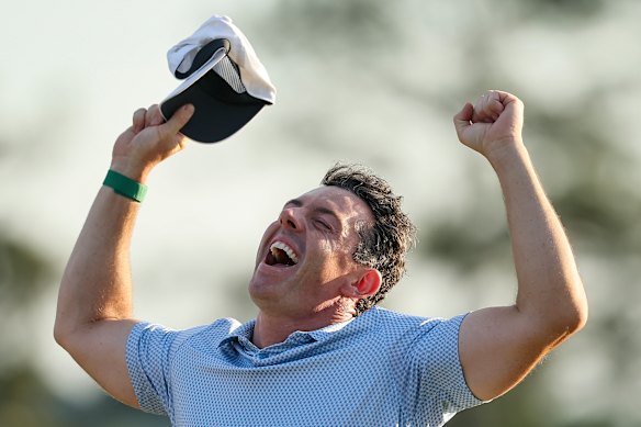 Rory McIlroy claims a second Masters crown.